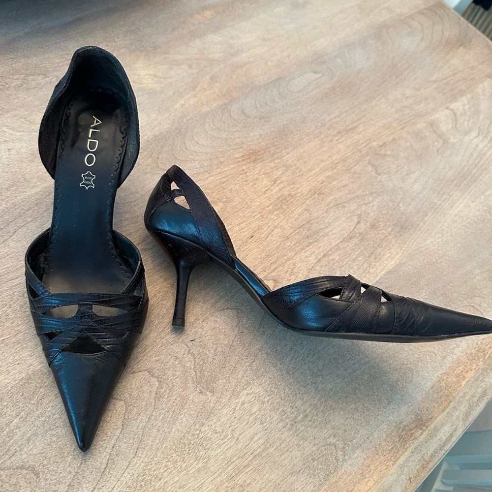 Aldo Elegant Black Pointed Heels